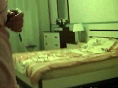 Intense Doll Delivers Full Bedroom Service with Big Tits Blowjob and Striptease