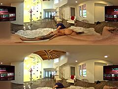 blonde milf guides you through the way in vr360 60fps reality