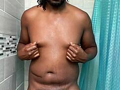 Watch her masturbate to BBC in the shower!