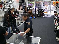 Descriptive couple bitches attempting theft get slammed in reality pov amateur hardcore scene with blowjob and hidden cam spying