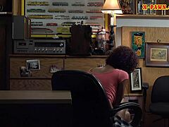 Big boobs ebony gets pounded at pawnshop