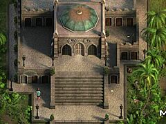 I-I can't believe this hunk is so damn hot in this hentai scene, making me blush like crazy.