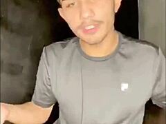 Hot gay solo guy jerks off to cum 😜