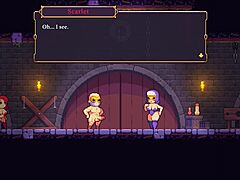 scarlet maiden creampied standing in dungeon