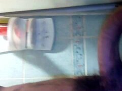 Long thick black toy for intense masturbation session