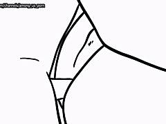 Black and white animated gay twink bareback