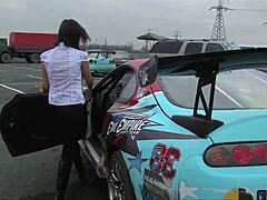 look at these big russian tits in the car