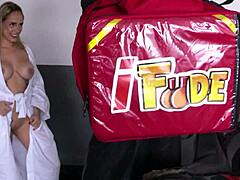 Blonde teen 18+ primas intensely blowjob and assfuck pornstar delivery guy