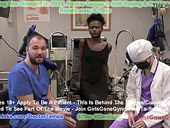 Ebony beauty Rina Arem forced to climax by Doctor Stacy Shepard