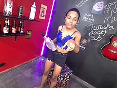 In this casting, the skinny teen 18+ gives a blowjob and gets bent over for doggystyle