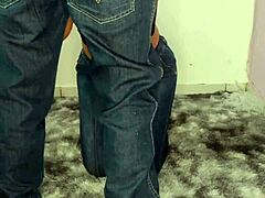 Wife leaves with anal plug in her ass, discovered during intense doggystyle assfucking session.