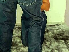 Wife leaves with anal plug in her ass, discovered during intense doggystyle assfucking session.