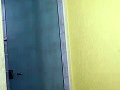 Marcella Schultz strips in hotel hallway