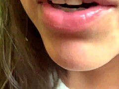 In the bathroom, my stepbrother interrupts brushing to fuck my big ass