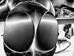 Asian mature milf with big ass gets booty worshiped