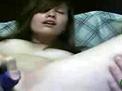 cute teen plays with dildo