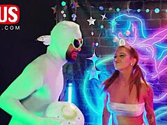 jessie pony and bernard sanchez get wild in jerkaoke orgy, fingering and teasing to orgasm