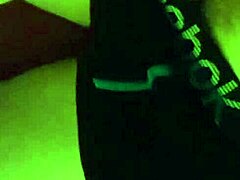 Young amateur girl rubs cock then sucks it deep