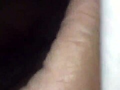 What a juicy ass on that indian wife riding pussy on the desk close up!