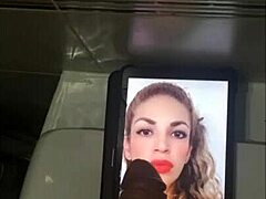 Teresa, Petite Latina Slut, Gives Handjob to Monster Cock.