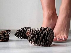 sexy dominatrix nika tramples with bare feet!