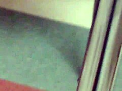 playful latina teases with her soles in the classroom setting.