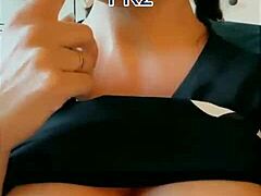 french milf with natural big tits gets filled with cum outdoors