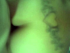 how does this thick slut take that huge white cock?