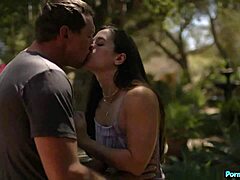 Pierce Paris Devours Abbie Maley's Pussy on Outdoor Family Trip