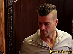 Blonde pornstar Brooke Wylde titfucks with rimjob and blowjob for cumshot