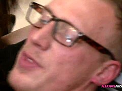 Hot Big-Boobed Brunette Riding Hot Guy to Creampie Without Stopping