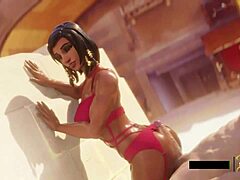 Pharah's Surprising Buttjob In Cartoon World