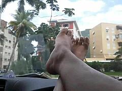 Paty bumbum worships african latina feet in footjob fetish
