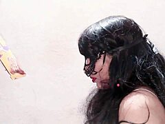 indian girl plays taste game with chocolate blowjob ending in cumshot