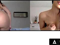 Horny Grounded Emily Willis Intensely Masturbates With Stepmommy On Video Call