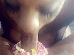 ebony milf slut, wanna deepthroat this big black cock with donut fetish?