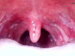 Hungry giantess devours her prey with wild desire