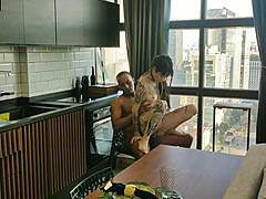 latina teen rides big black cock in casting 😈