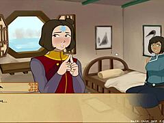 What unfolds in four elements trainer book 4 love part 67?