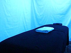 I feel so good massaging gigi breeze under blacklight with her natural tits out there