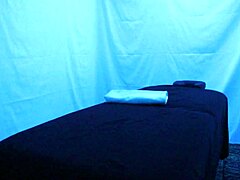 I feel so good massaging gigi breeze under blacklight with her natural tits out there