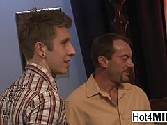 This busty blonde milf was getting two hot loads on her face