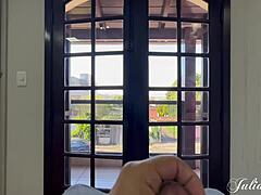 Uma unicorn in costume gives sloppy blowjob with huge tits