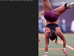 The Athletic Ebony Fitness Queen Dominates Competitions