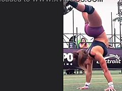 The Athletic Ebony Fitness Queen Dominates Competitions