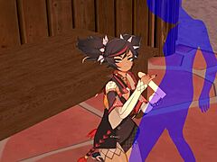 Genshin Impact Hentai Featuring Xinyan in Cosplay
