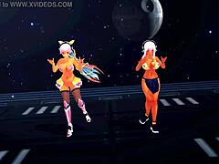 yoiyoi kokon girls dance naked together