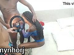 Iza Black's first porn, riding hung guy hard