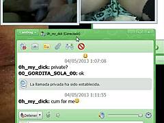 negro anaconda jerks off with prostitute on webcam, gives her cum and she cums asking for more