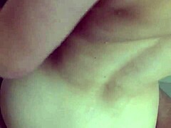 Receiving delicious blowjob and fucking skinny brunette in bathroom.